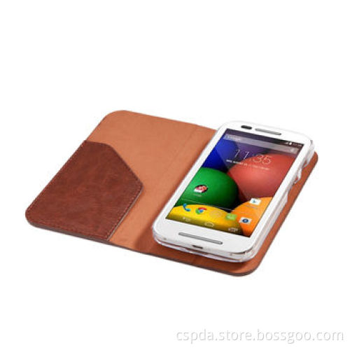 PU Stand Case for Motorola Moto E With Card Slot